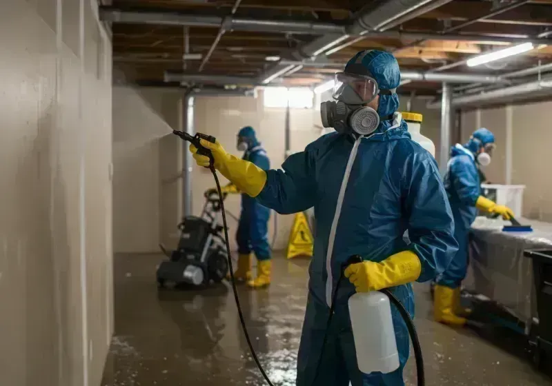 Basement Sanitization and Antimicrobial Treatment process in Momence, IL