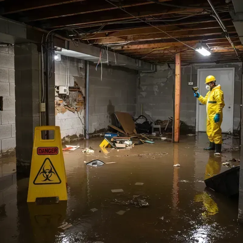 Flooded Basement Electrical Hazard in Momence, IL Property